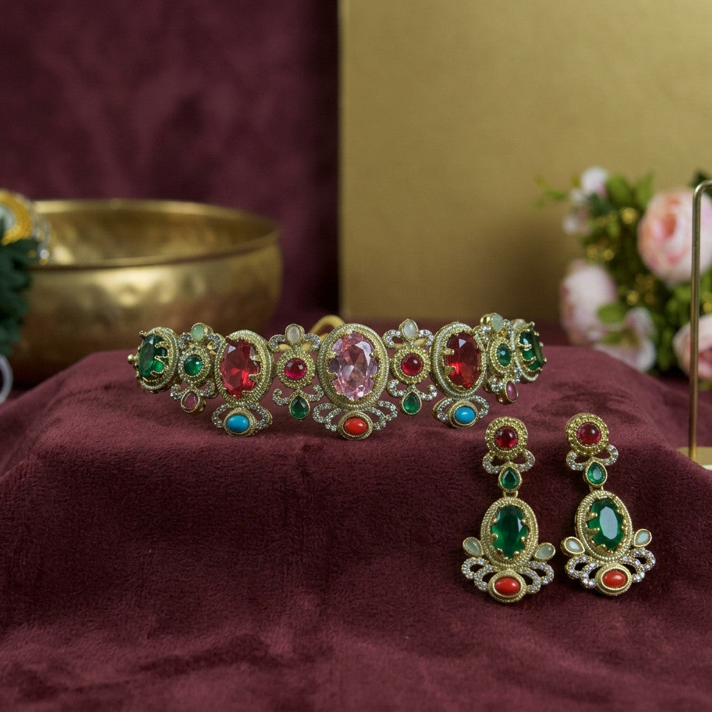 Sabyasachi - Statement Chocker with real stones Secondary image