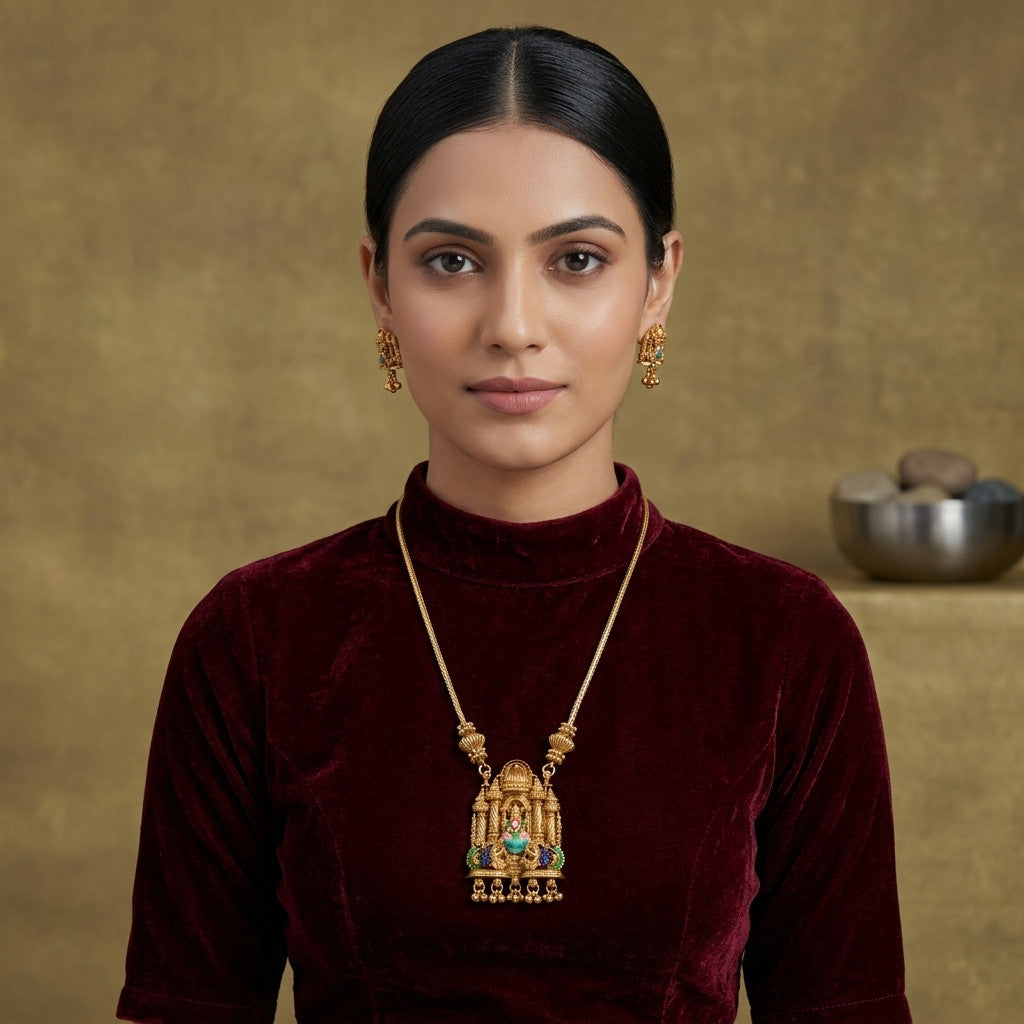 Traditional - Lakshmi Single Chain Pendant Secondary image